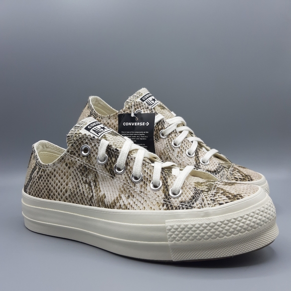 snakeskin converse platform